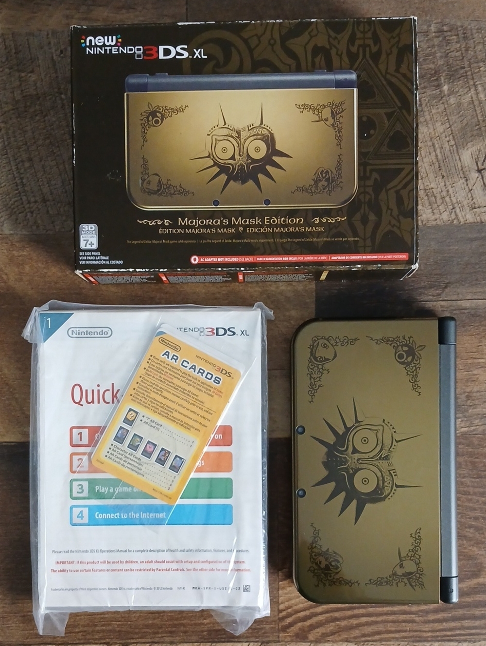 Nintendo New 3DS XL Majora's Mask Edition - Gold and Black Complete  Tested